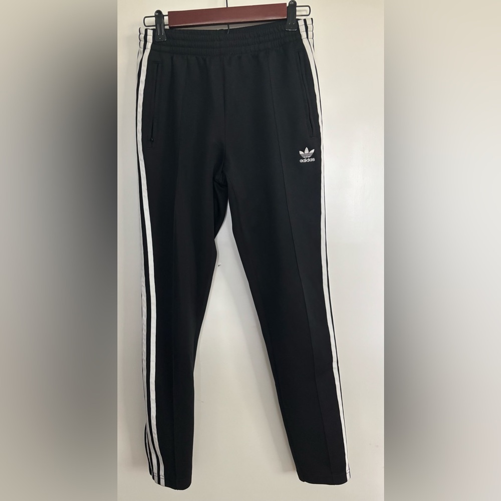 Adidas SST Slim Leg Track Pants - womens small - black & white
